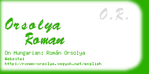 orsolya roman business card